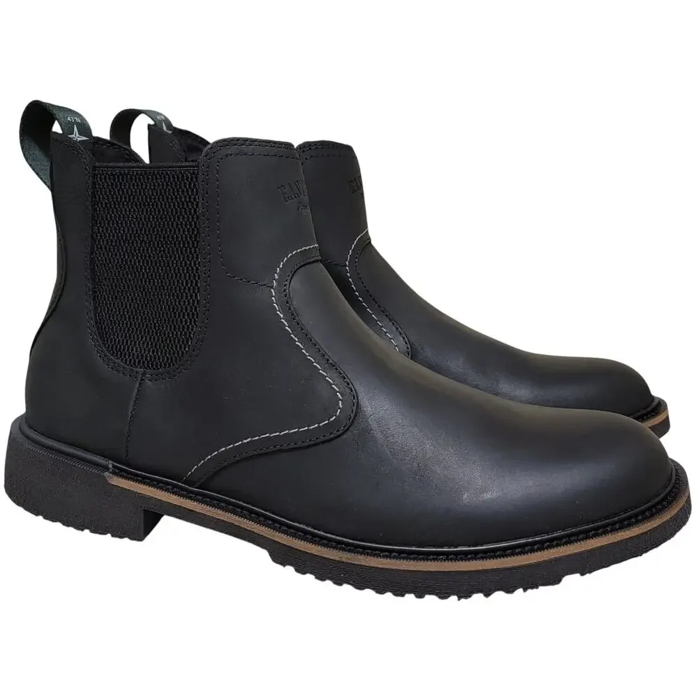 Eastland Men Chimney Pond Chelsea Ankle Boots Size US 10D Black Leather